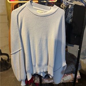 SOLAI Light Blue Knit Sweater